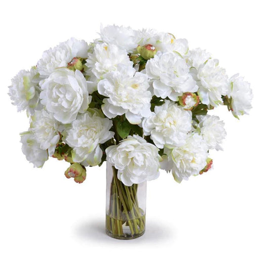 Large Peony Bouquet - White