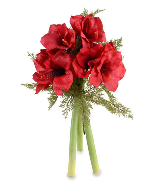 Amaryllis Wreath Bouquet Attachment - Red